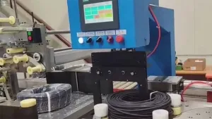 Enrolladora y flejadora de cables