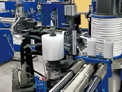 Enrolladora y embaladora automática de cables